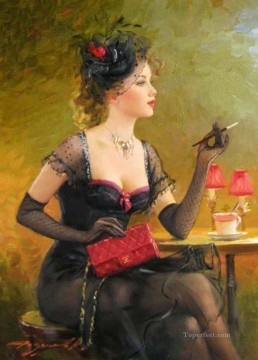 Women Painting - Pretty Lady KR 020 Impressionist